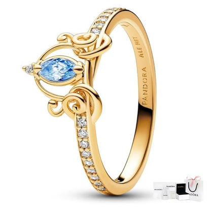 PANDORA RAISED HEART PROMISE RING NAVY BLUE + GIFT KIT 