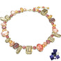 COLLAR GEMA CRISTALES COMPLETO MULTI COLOR SWAROVSKI OBSCURO + KIT DE REGALO