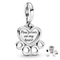 PANDORA CHARM PENDANT HEART PET PAW PRINT 