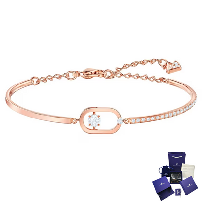PULSERA BRAZALETE SWAROVSKI SPARKLING DANCE OVALO ORO ROSA + KIT DE REGALO