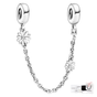 CHARM CADENA DE SEGURIDAD MARGARITA FLOR PANDORA PLATA .925