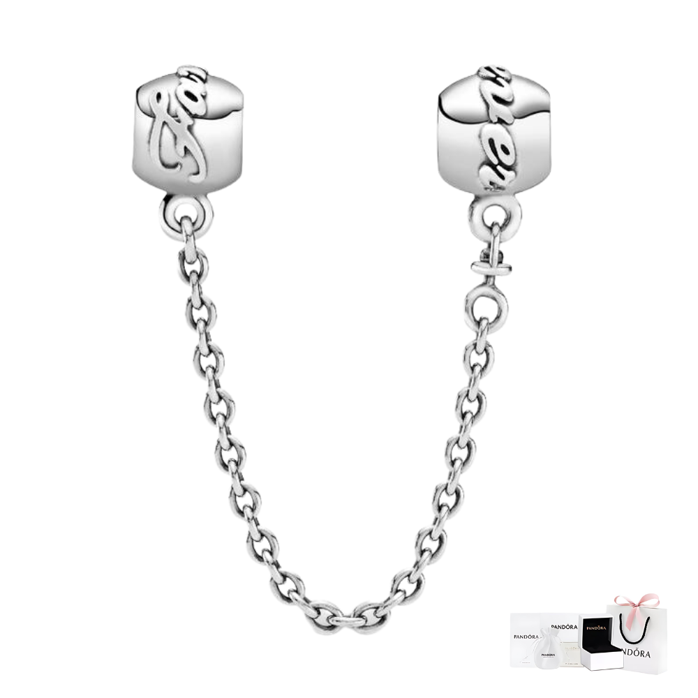 CHARM CADENA DE SEGURIDAD FOREVER FAMILY FAMILIA PANDORA PLATA .925 ZOCALO ONLINE