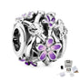 PANDORA PURPLE DAISY OPENWORK CHARM 