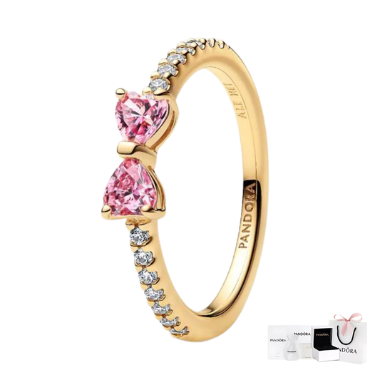 PANDORA RAISED HEART PROMISE RING NAVY BLUE + GIFT KIT 