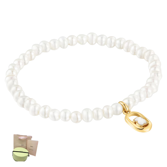 PULSERA BRAZALETE TOUS ELASTICA NACAR ORO 18K PLATA CAMILLE ZOCALO ONLINE