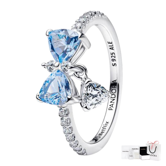 ANILLO PANDORA LAZO AZUL BRIDGERTON PLATA .925 MOÑO ZOCALO ONLINE