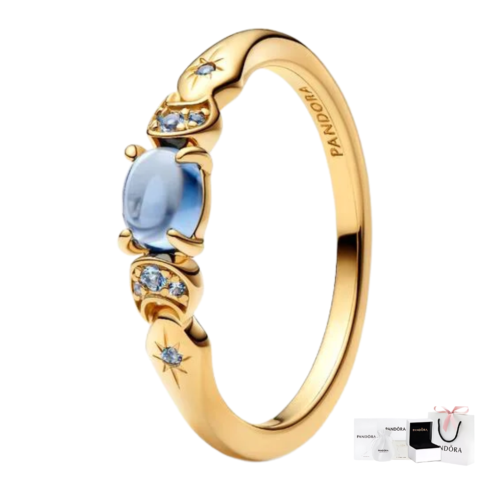 ANILLO PANDORA PINCESA DISNEY JAZMIN ALADDIN DORADO ORO 14K