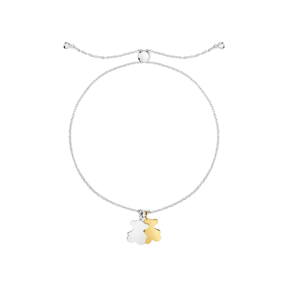 PULSERA BRAZALETE TOUS TEDDY BEAR OSO CADENA BICOLOR SWEET DOLLS PLATA .925 ZOCALO ONLINE