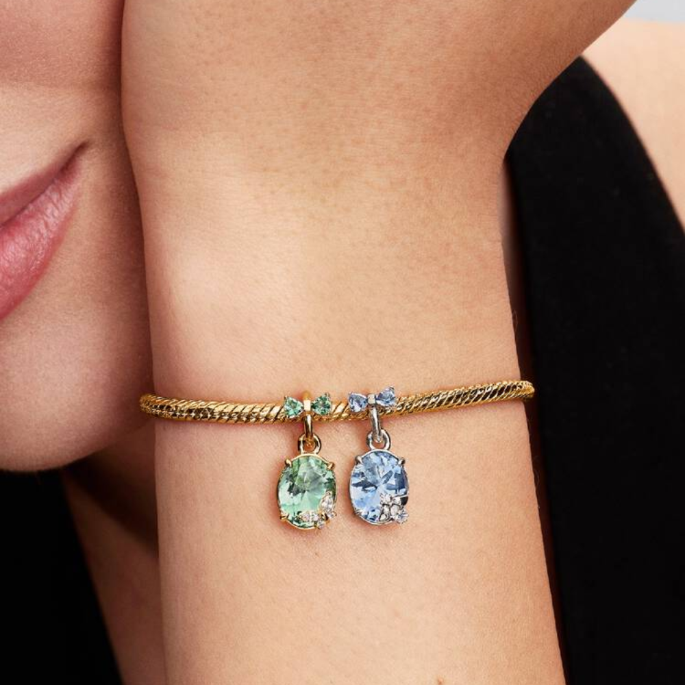 CHARM COLGANTE PANDORA BRIDGERTON ABEJA MARIPOSA PLATA ORO 14K ZOCALO ONLINE