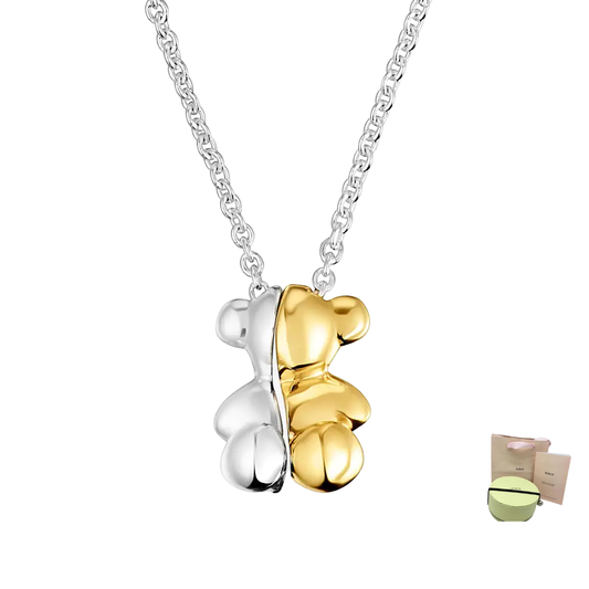 COLLAR TOUS DIJE ORO OSO TEDDY BEAR BICOLOR MI OTRA MITAD PLATA .925 Y ORO 18K ZOCALO ONLINE