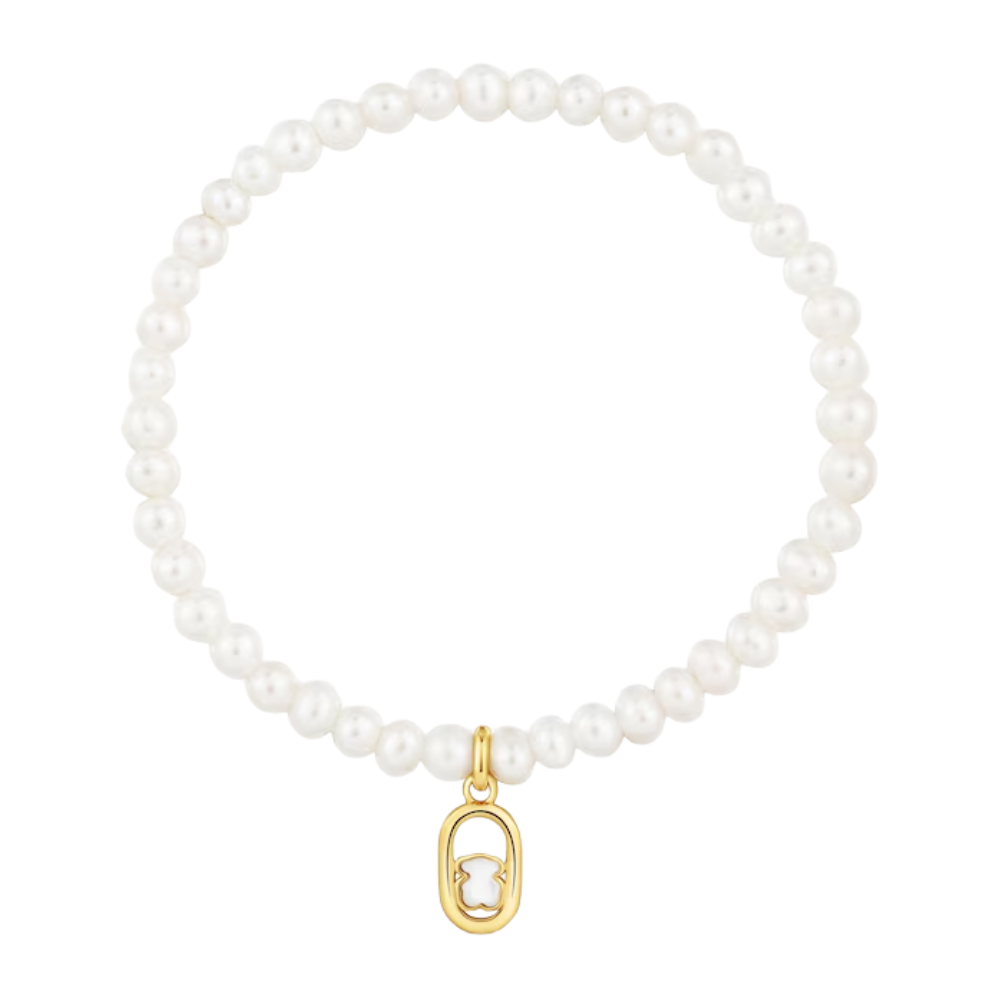 PULSERA BRAZALETE TOUS ELASTICA NACAR ORO 18K PLATA CAMILLE ZOCALO ONLINE