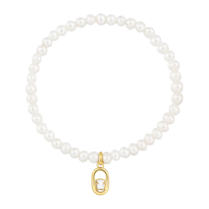 PULSERA BRAZALETE TOUS ELASTICA NACAR ORO 18K PLATA CAMILLE ZOCALO ONLINE
