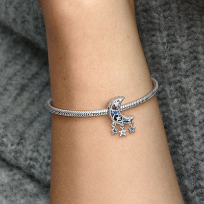 CHARM PANDORA LUNA CRECIENTE Y ESTRELLAS .925