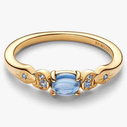 ANILLO PANDORA PINCESA DISNEY JAZMIN ALADDIN DORADO ORO 14K