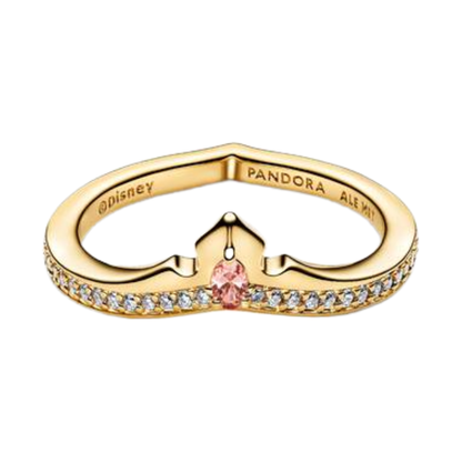 ANILLO PANDORA AURORA TIARA DISNEY PRINCESA ORO 14K .925 ZOCALO ONLINE