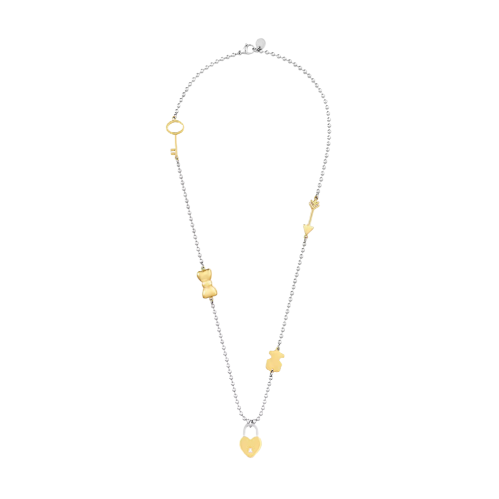 COLLAR TOUS DIJE ORO OSO TEDDY BEAR BICOLOR Y MOTIVOS CHARMING ZOCALO ONLINE