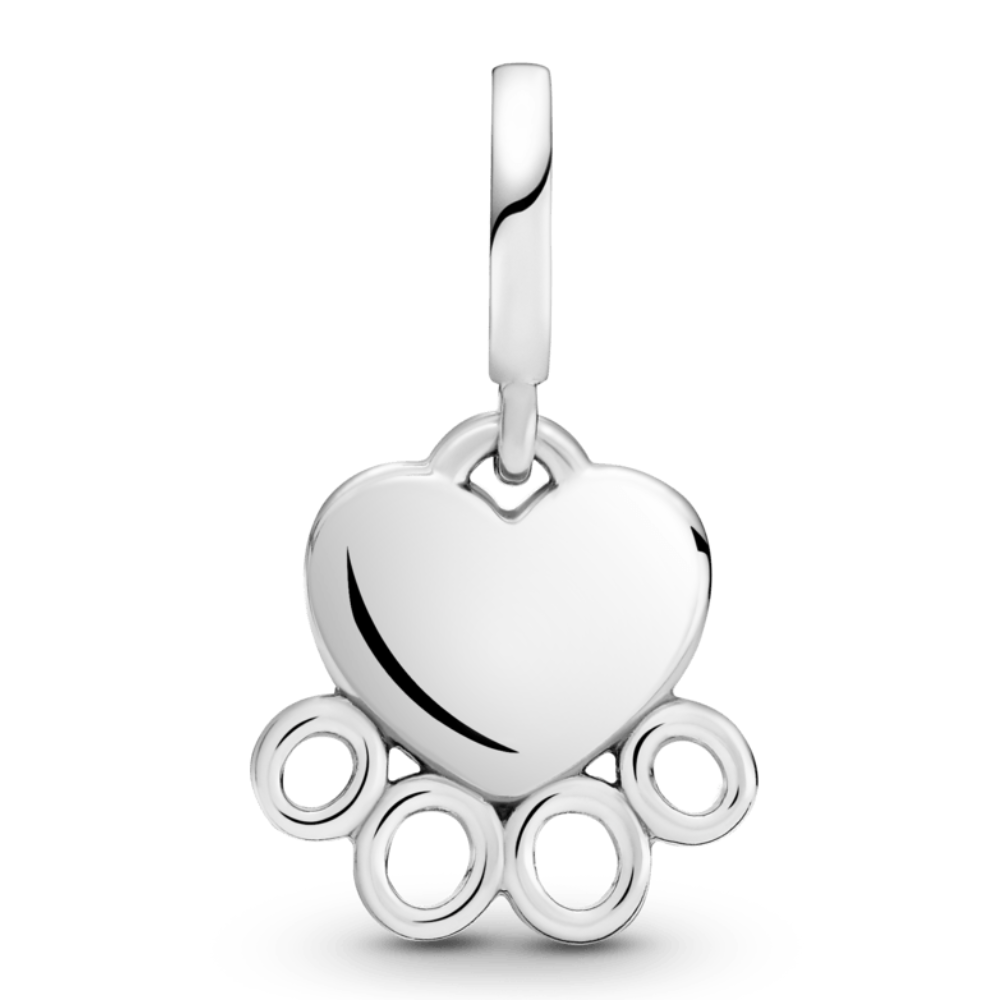 CHARM PANDORA COLGANTE CORAZONES MASCOTA HUELLA PATITA