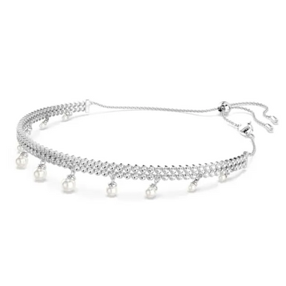 COLLAR GARGANTILLA SWAROVSKI ARIANA GRANDE  PERLA DE CRISTAL TALLA REDONDA + ACCESORIOS