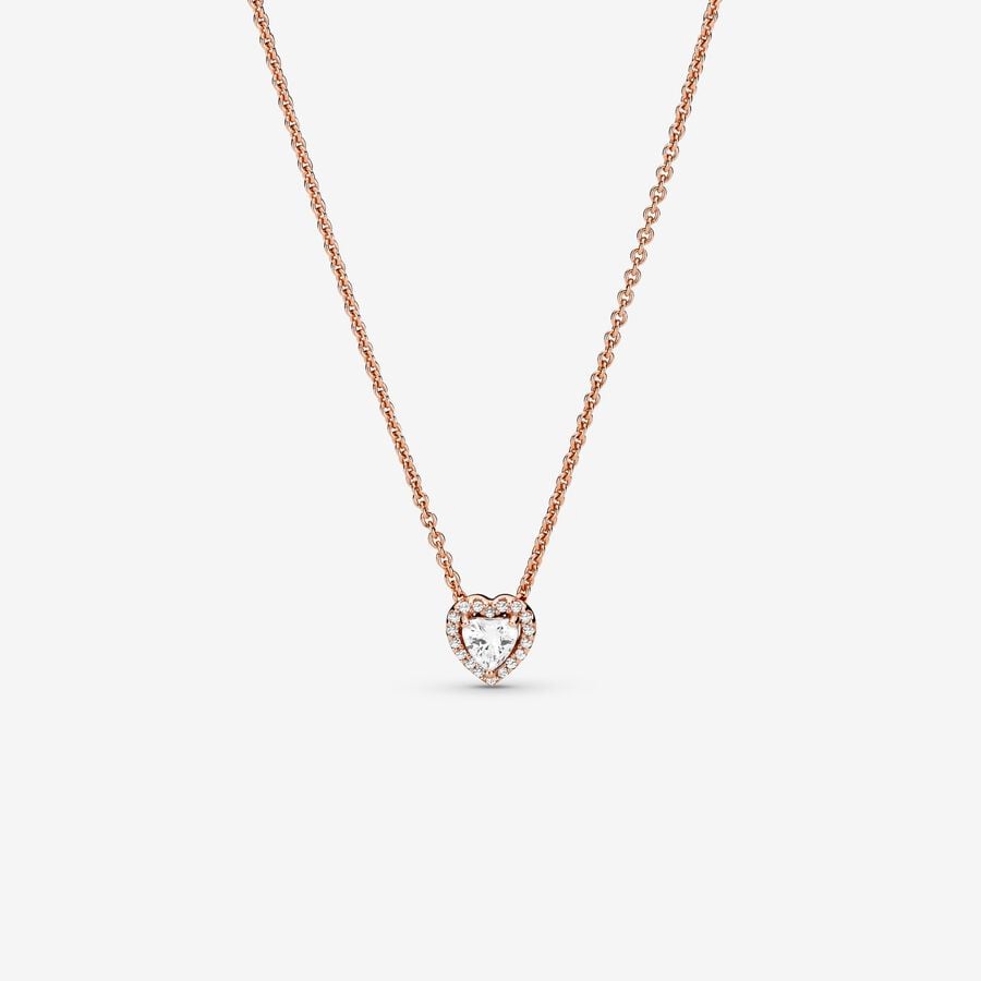 PANDORA ZIRCONIA HEART NECKLACE