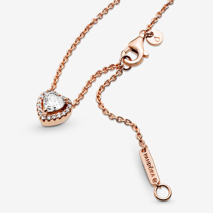 PANDORA ZIRCONIA HEART NECKLACE