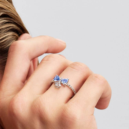 ANILLO PANDORA LAZO AZUL BRIDGERTON PLATA .925 MOÑO ZOCALO ONLINE
