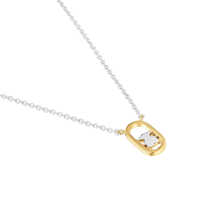 COLLAR TOUS DIJE ORO OSO TEDDY BEAR BICOLOR CAMILLE PLATA .925 Y ORO 18K ZOCALO ONLINE