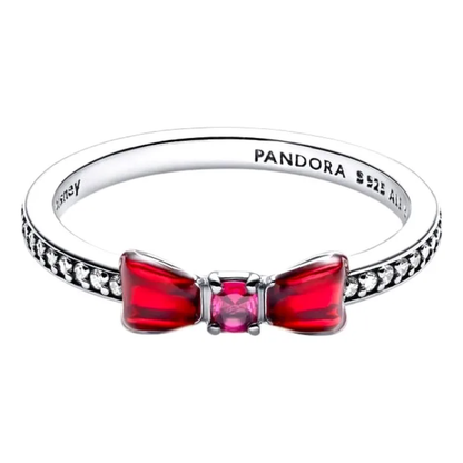 PANDORA RAISED HEART PROMISE RING NAVY BLUE + GIFT KIT 