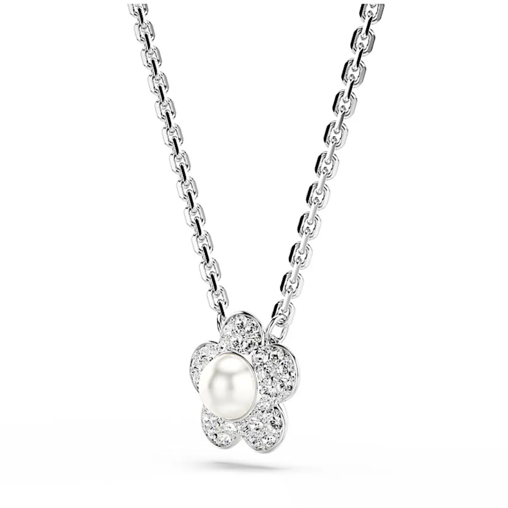 COLLAR SWAROVSKI ARIANA GRANDE FLOR BLANCA + KIT DE REGALO ZOCALO ONLINE