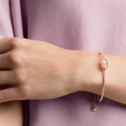 PULSERA BRAZALETE SWAROVSKI SPARKLING DANCE OVALO ORO ROSA + KIT DE REGALO