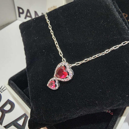 LOVE PANDORA S 925 RED HEART NECKLACE