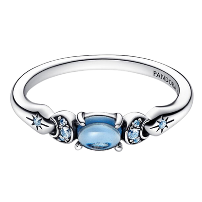 PANDORA RAISED HEART PROMISE RING NAVY BLUE + GIFT KIT 