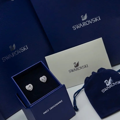 ARETES PENDIENTES CORAZON ARIANA GRANDE SWAROVSKI + KIT DE REGALO ZOCALO ONLINE