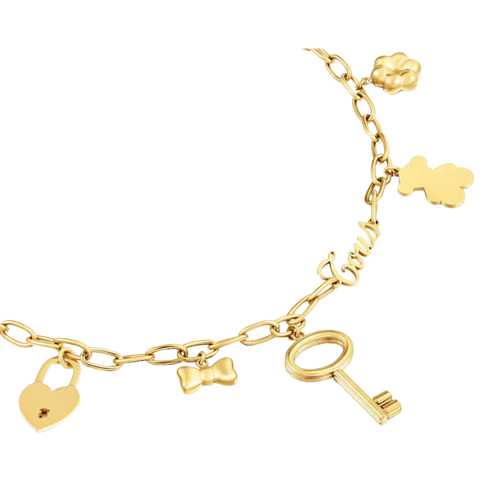 COLLAR TOUS DIJE ORO OSO TEDDY BEAR BICOLOR Y MOTIVOS CHARMING ZOCALO ONLINE