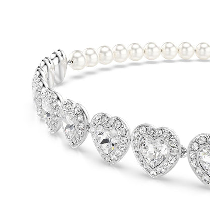 COLLAR CHOKER SWAROVSKI ARIANA GRANDE  PERLAS CORAZONES + KIT DE REGALO