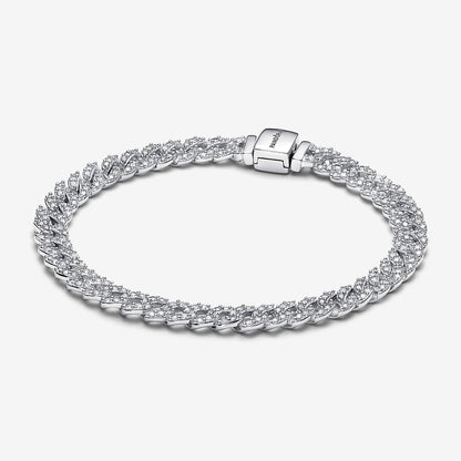 PULSERA PANDORA TENIS TIMELESS PAVE BRILLANTE PLATA + KIT DE REGALO