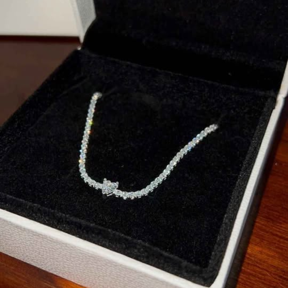 PANDORA BRILLIANT HEART TENNIS BRACELET + GIFT KIT 