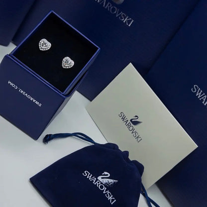 ARETES PENDIENTES CORAZON ARIANA GRANDE SWAROVSKI + KIT DE REGALO ZOCALO ONLINE