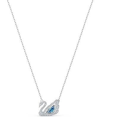 COLLAR SWAROVSKI DANCING SWAN AZUL CISNE RODIO + KIT DE REGALO