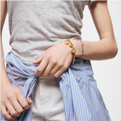 PULSERA BRAZALETE TOUS CADENA DE ACERO BICOLOR Y MOTIVO OSO CHARM (Copia) ZOCALO ONLINE