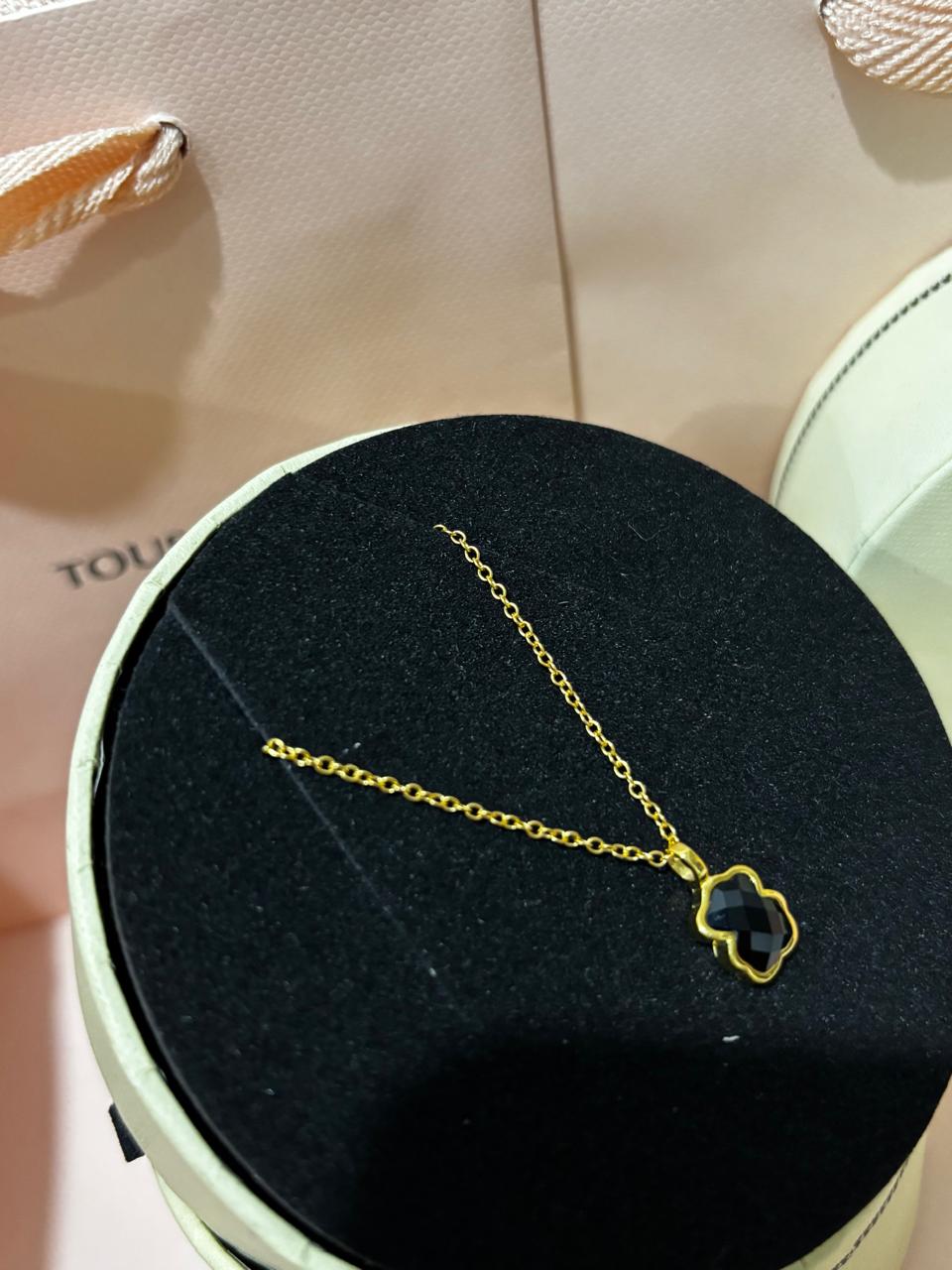 SWAROVSKI FLORERE IDYLLIA FLOWER PENDANT NECKLACE BLUE GOLD CRYSTALS + GIFT KIT 