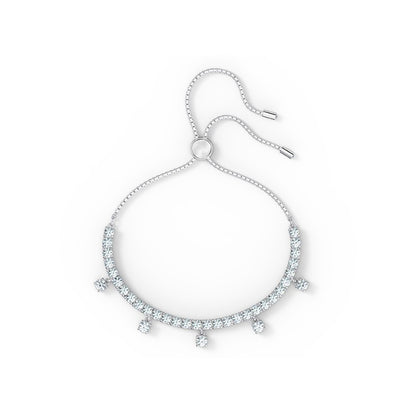PULSERA SWAROVSKI TENIS SUBTLE DROP CRISTALES PLATEADA + KIT DE REGALO
