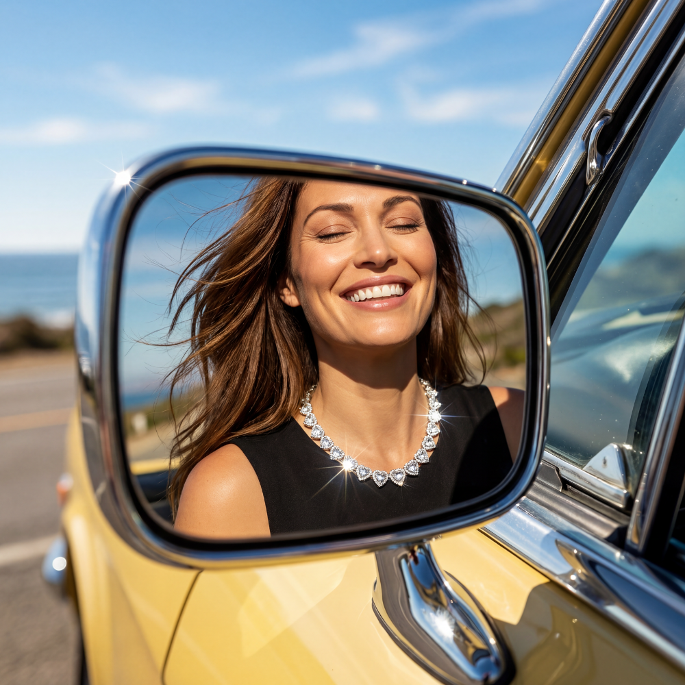 COLLAR SWAROVSKI TENIS CORAZONES BLANCOS ARIANA GRANDE + KIT DE REGALO ZOCALO ONLINE