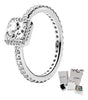 ANILLO SQUARE CUADRADO HALO BRILLANTE PANDORA + KIT DE REGALO
