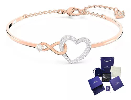 PULSERA SWAROVSKI CORAZON INFINITO + KIT DE REGALO