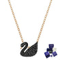 Swarovski Iconic Swan Black Swan Necklace + Gift Kit 