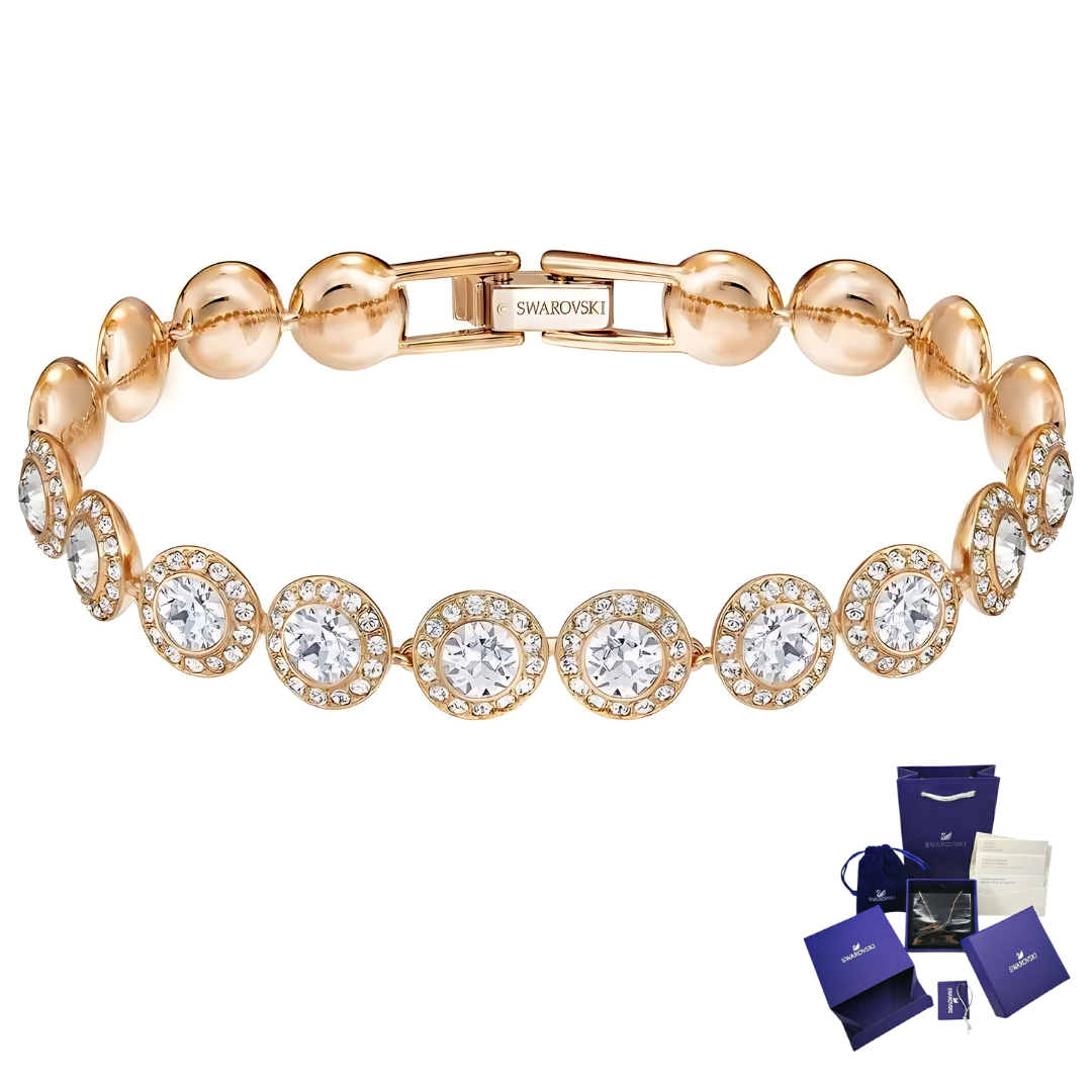 PULSERA CRISTAL SWAROVSKI TENIS ANGELIC HALO ROSE GOLD