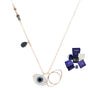 COLLAR DEVIL EYE OJO TURCO MALVADO CRISTAL SWAROVSKI ROSE GOLD