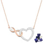 COLLAR CORAZON INFINITO SWAROVSKI ORO ROSA + KIT DE REGALO