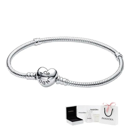 PULSERA BRAZALETE PANDORA MOMENTS CORAZON PLATA .925 + KIT DE REGALO ZOCALO ONLINE