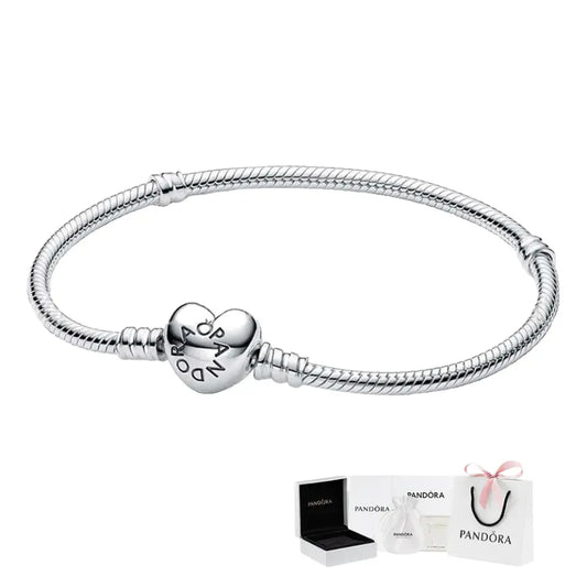 PULSERA BRAZALETE PANDORA MOMENTS CORAZON PLATA .925 + KIT DE REGALO ZOCALO ONLINE